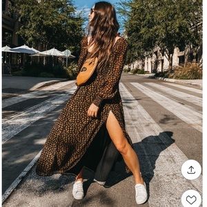 OPT Shopbop smocked midi maxi dress